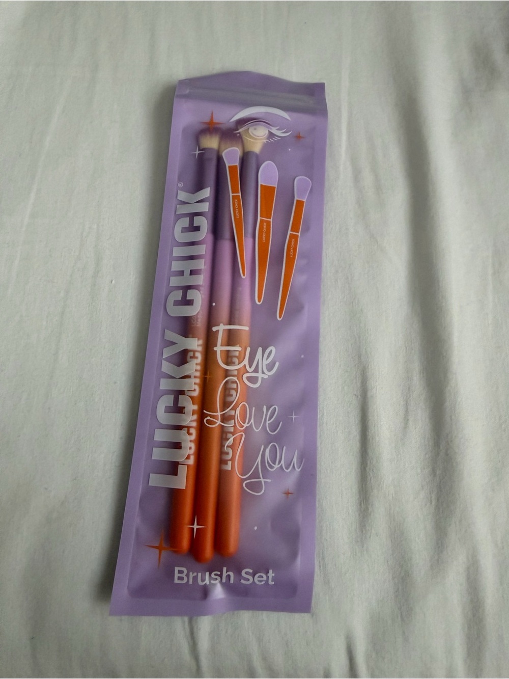 Lucky Chick Orange Eye Brush Set - 3 Piece